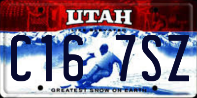 UT license plate C167SZ