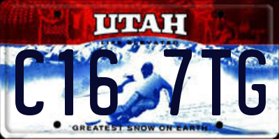 UT license plate C167TG
