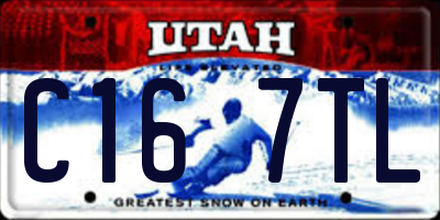 UT license plate C167TL