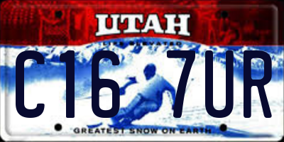 UT license plate C167UR