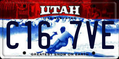 UT license plate C167VE