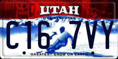 UT license plate C167VY
