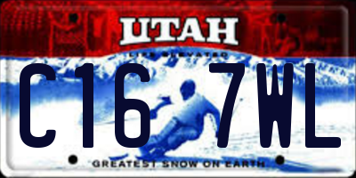 UT license plate C167WL