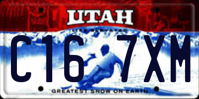 UT license plate C167XM
