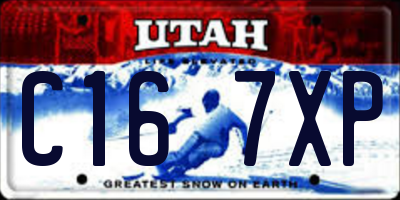 UT license plate C167XP
