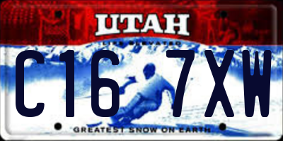 UT license plate C167XW