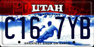 UT license plate C167YB