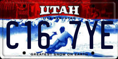 UT license plate C167YE