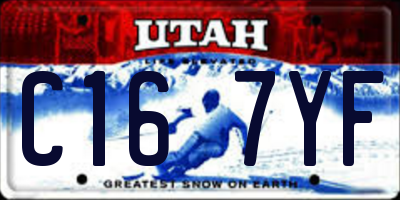 UT license plate C167YF