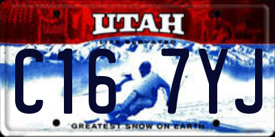 UT license plate C167YJ