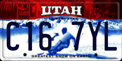 UT license plate C167YL