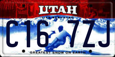 UT license plate C167ZJ