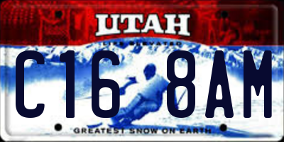 UT license plate C168AM