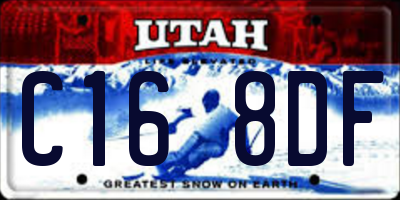 UT license plate C168DF