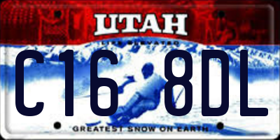UT license plate C168DL