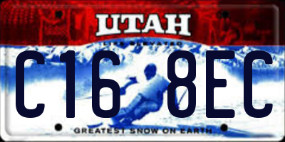 UT license plate C168EC