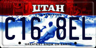 UT license plate C168EL