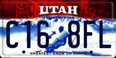 UT license plate C168FL