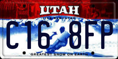 UT license plate C168FP