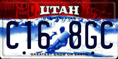 UT license plate C168GC