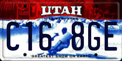 UT license plate C168GE