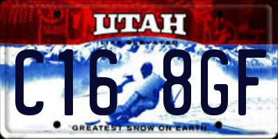 UT license plate C168GF