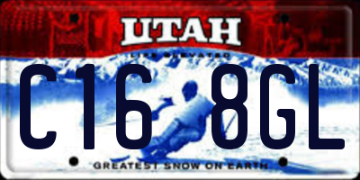 UT license plate C168GL