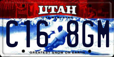 UT license plate C168GM