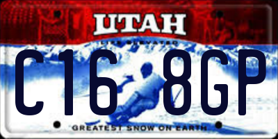 UT license plate C168GP