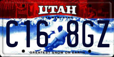 UT license plate C168GZ