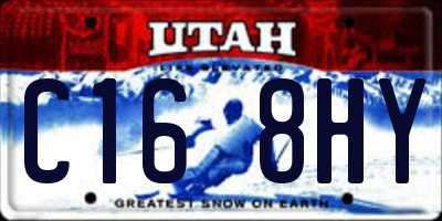 UT license plate C168HY