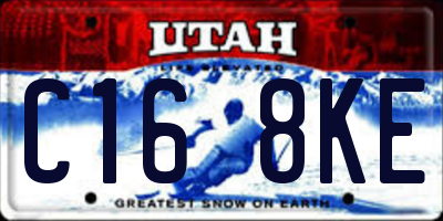 UT license plate C168KE