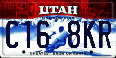 UT license plate C168KR
