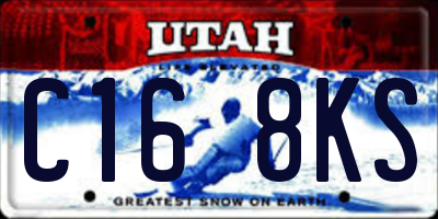 UT license plate C168KS