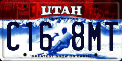 UT license plate C168MT