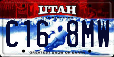 UT license plate C168MW