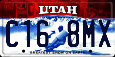 UT license plate C168MX