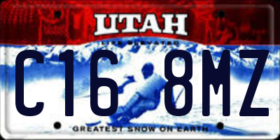 UT license plate C168MZ