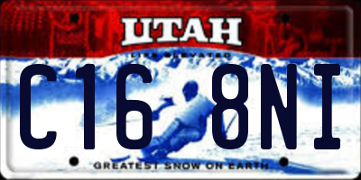 UT license plate C168NI