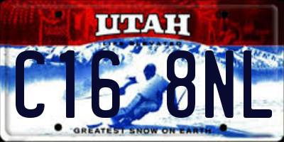 UT license plate C168NL
