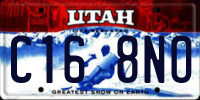 UT license plate C168NO