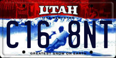 UT license plate C168NT