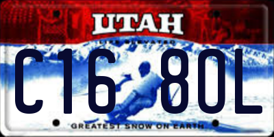 UT license plate C168OL