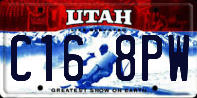 UT license plate C168PW