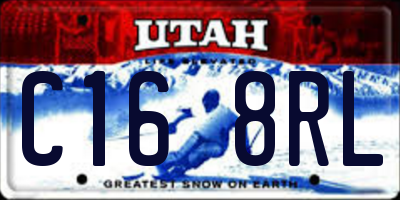 UT license plate C168RL