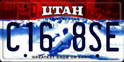 UT license plate C168SE