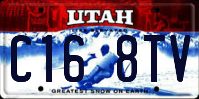 UT license plate C168TV