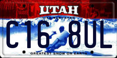 UT license plate C168UL