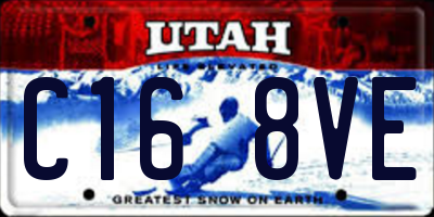 UT license plate C168VE