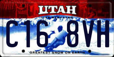 UT license plate C168VH